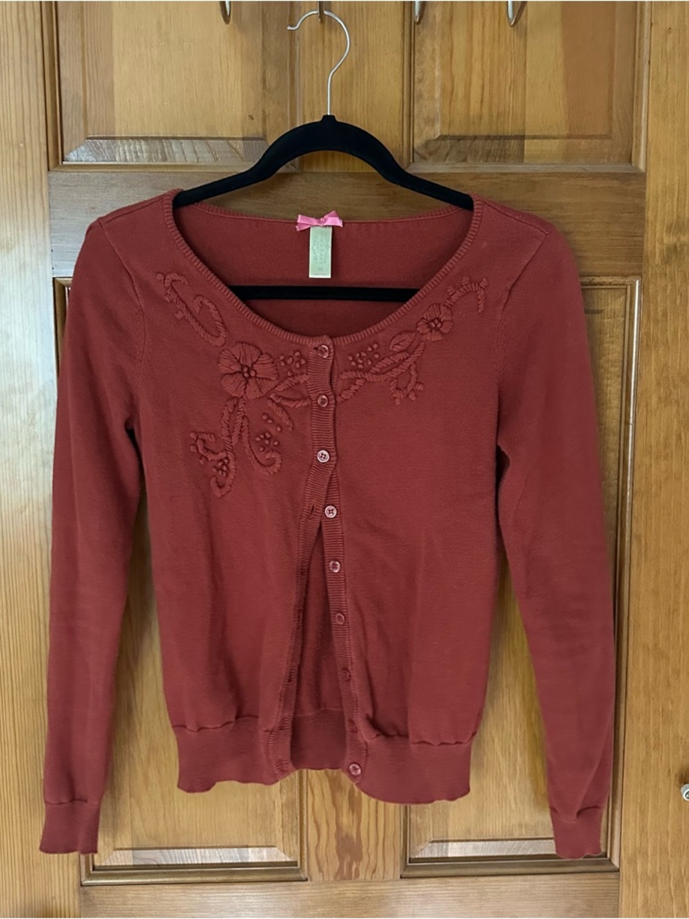 Downeast Basics 100% Cotton Embroidered Cardigan